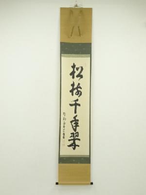 大徳寺　吉口桂堂筆　「松樹千年翠」一行書　肉筆紙本掛軸（共箱）